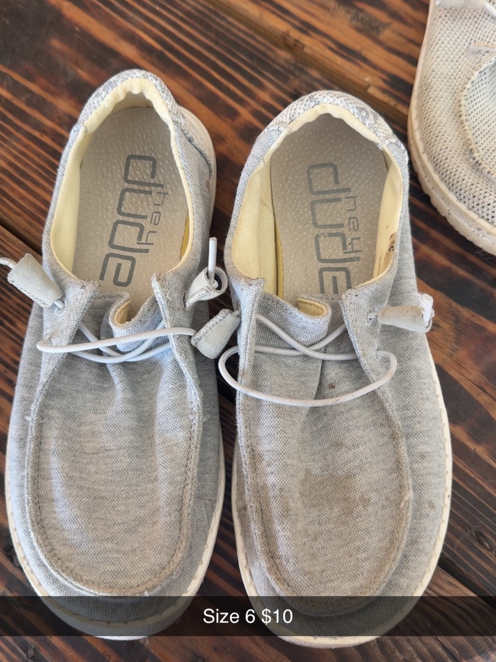 Hey Dude Gray Slip-On Canvas Shoes